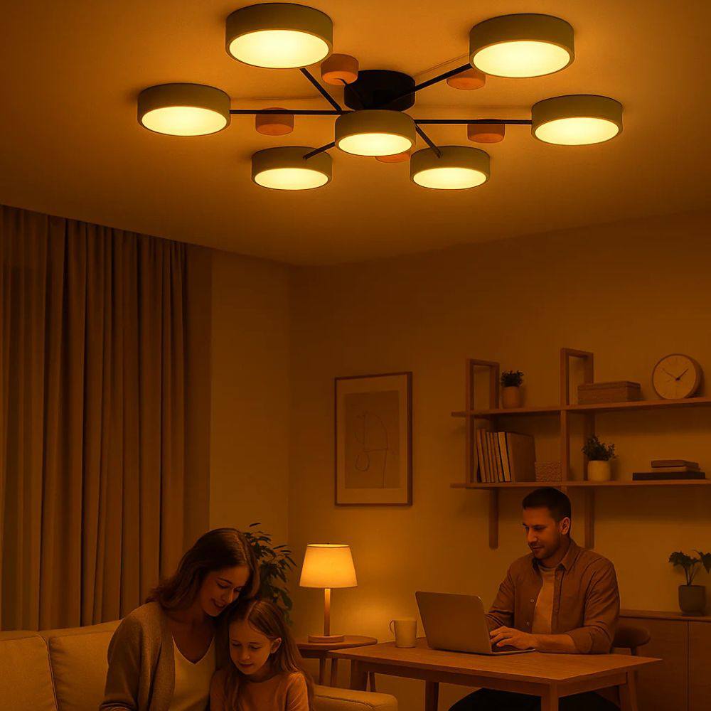 Plafonnier LED nordique élégant, style branche d'arbre