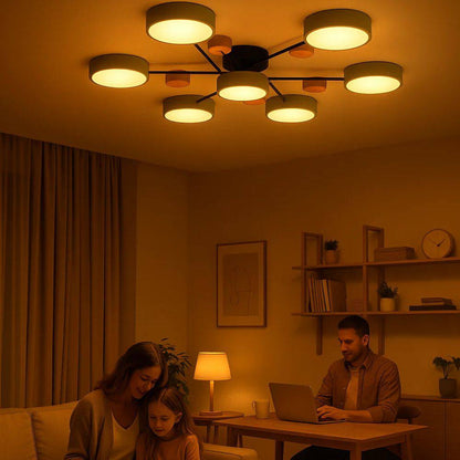 Plafonnier LED nordique élégant, style branche d'arbre