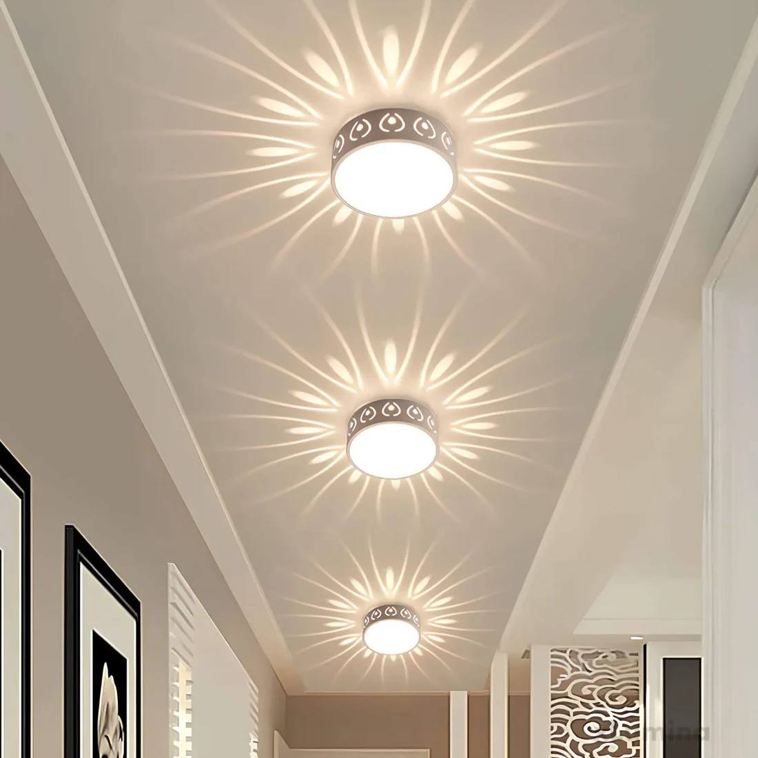 Plafonnier LED lumineux intérieur/extérieur