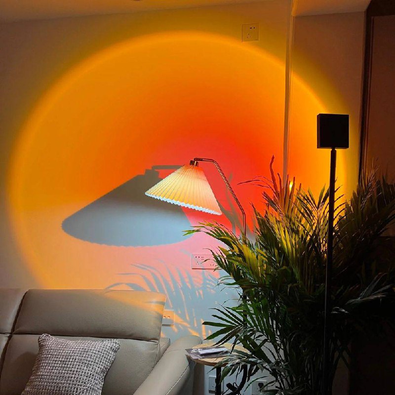 Lampadaire LED élégant avec effet de lumière d'ambiance