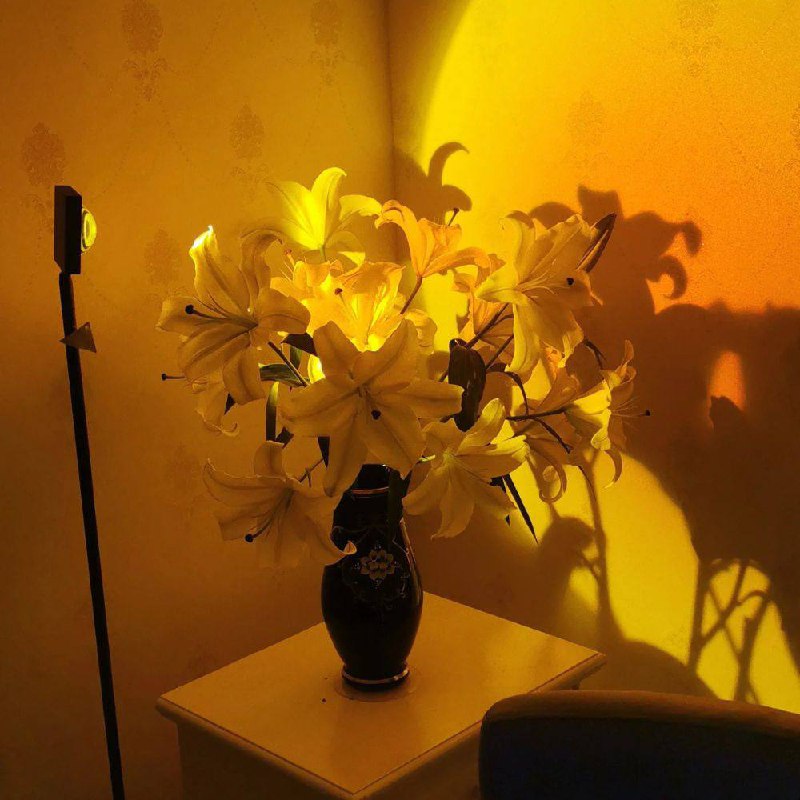 Lampadaire LED élégant avec effet de lumière d'ambiance