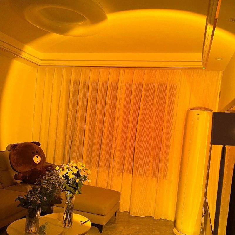 Lampadaire LED élégant avec effet de lumière d'ambiance