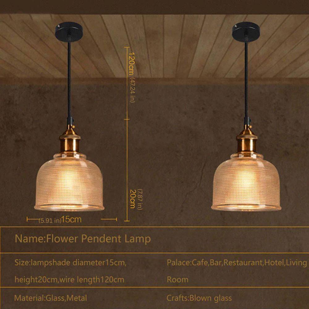 Suspension classique en verre, style traditionnel
