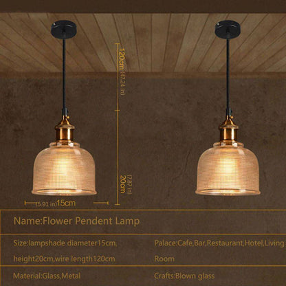 Suspension classique en verre, style traditionnel