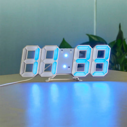Horloge murale LED contemporaine avec luminosité réglable