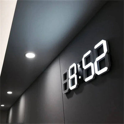 Horloge murale LED contemporaine avec luminosité réglable