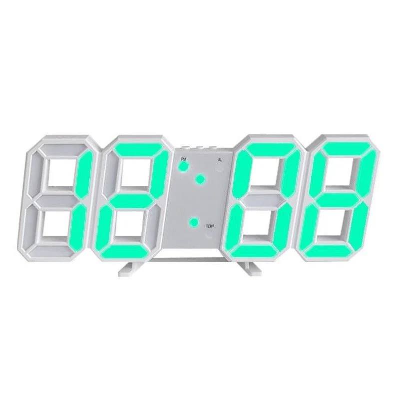 Horloge murale LED contemporaine avec luminosité réglable