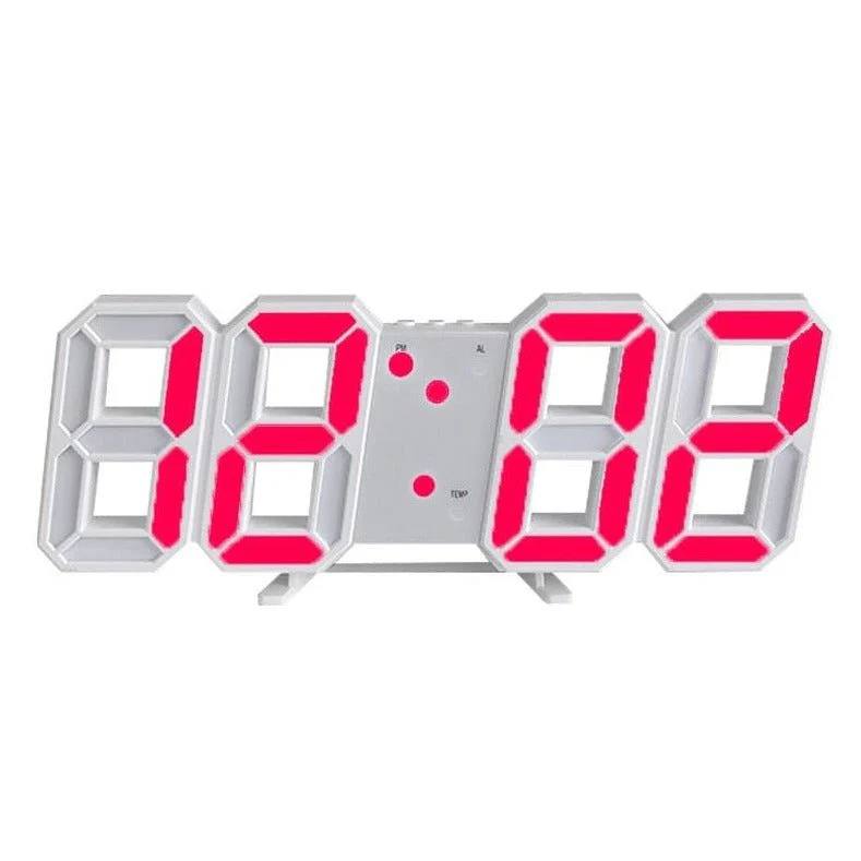 Horloge murale LED contemporaine avec luminosité réglable