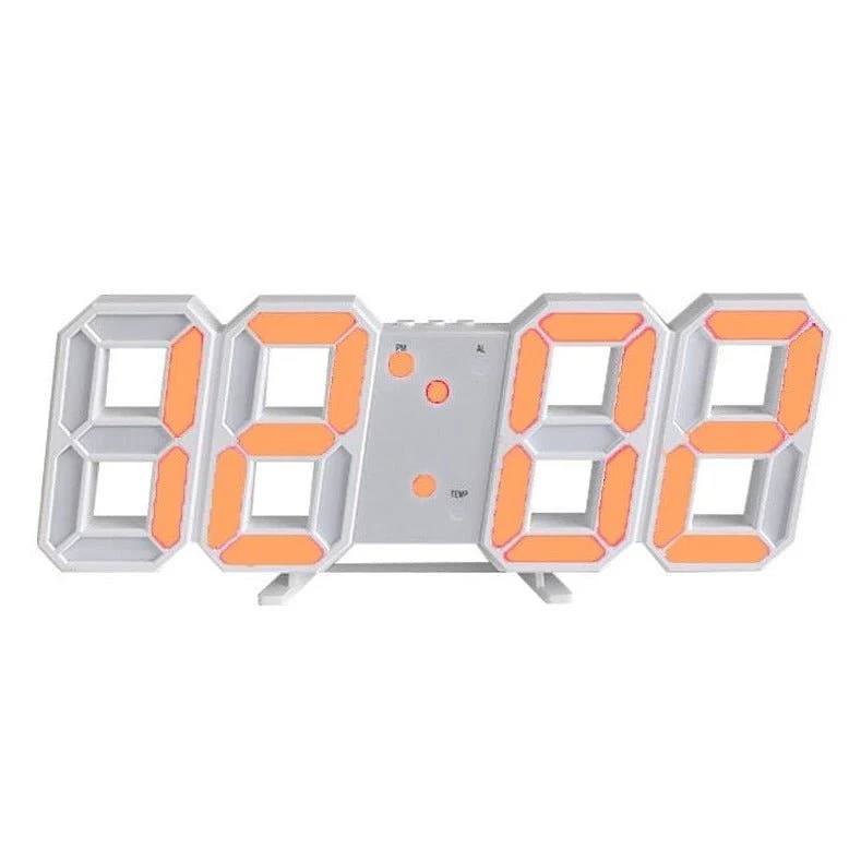 Horloge murale LED contemporaine avec luminosité réglable