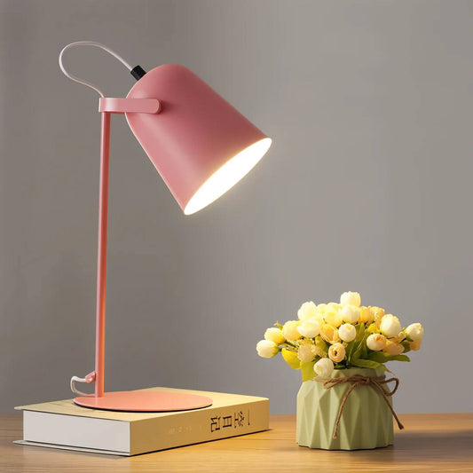 Chic Glass Table Lamp, Sleek Adjustable Office Lamp - Ortekor