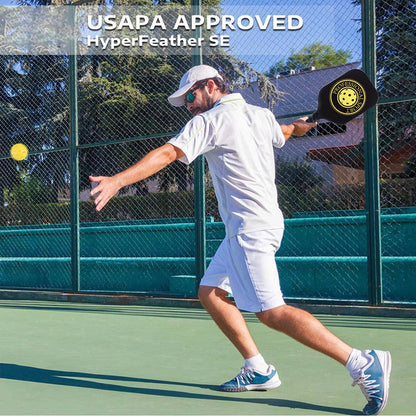 Pickleball Paddle with Carbon Fiber Face & Honeycomb Core for Spin Control & Power