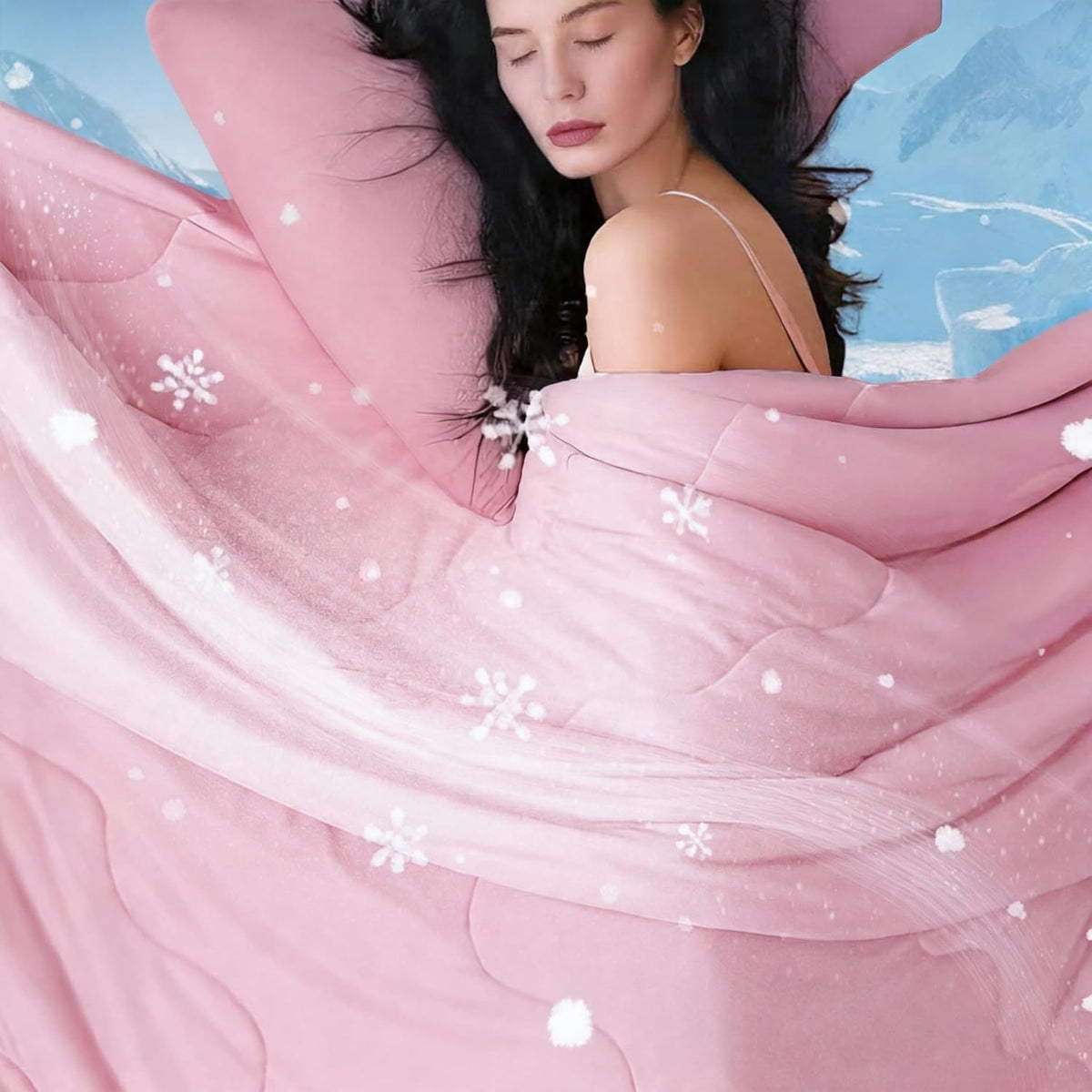 Ensemble de couette rafraîchissante | Couverture rafraîchissante légère avec taies d'oreiller rafraîchissantes | Tissu anti-humidité pour ceux qui ont chaud la nuit
