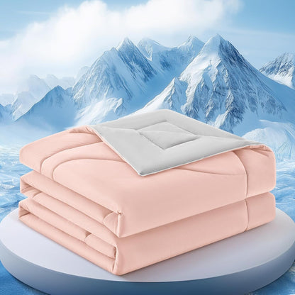 Cooling Comforter | Double-Sided Cooling Blanket for Hot Sleepers | Breathable Ice Fabric for Ultimate Comfort
