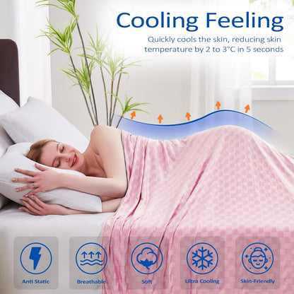 ChillEase | Couverture rafraîchissante pour dormeurs ayant chaud, dotée de la technologie Arc-Chill | Douce et respirante pour un confort tout au long de l'année