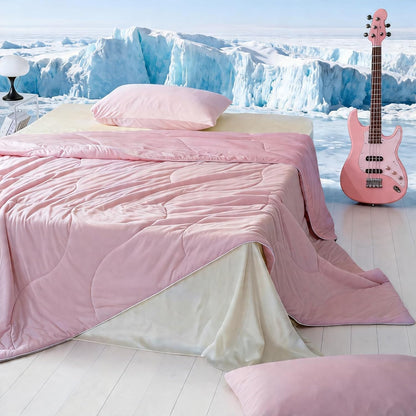 Ensemble de couette rafraîchissante | Couverture rafraîchissante légère avec taies d'oreiller rafraîchissantes | Tissu anti-humidité pour ceux qui ont chaud la nuit
