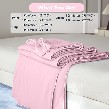 Ensemble de couette rafraîchissante | Couverture rafraîchissante légère avec taies d'oreiller rafraîchissantes | Tissu anti-humidité pour ceux qui ont chaud la nuit