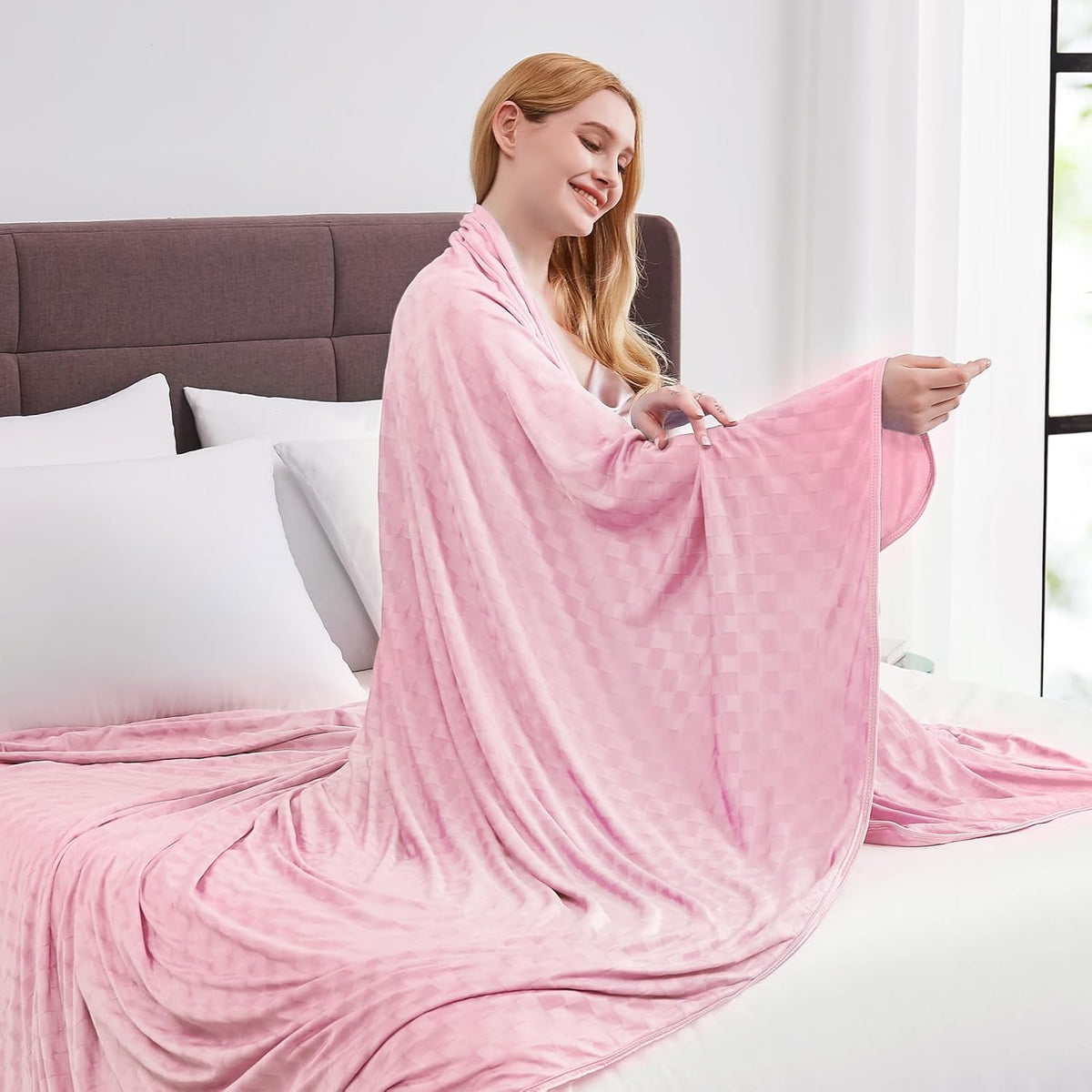ChillEase | Couverture rafraîchissante pour dormeurs ayant chaud, dotée de la technologie Arc-Chill | Douce et respirante pour un confort tout au long de l'année