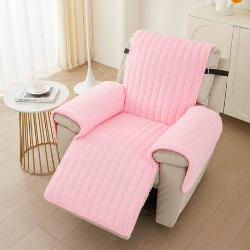 Sleek Lines Recliner Cover - Microfiber Blend, Non-Slip Design