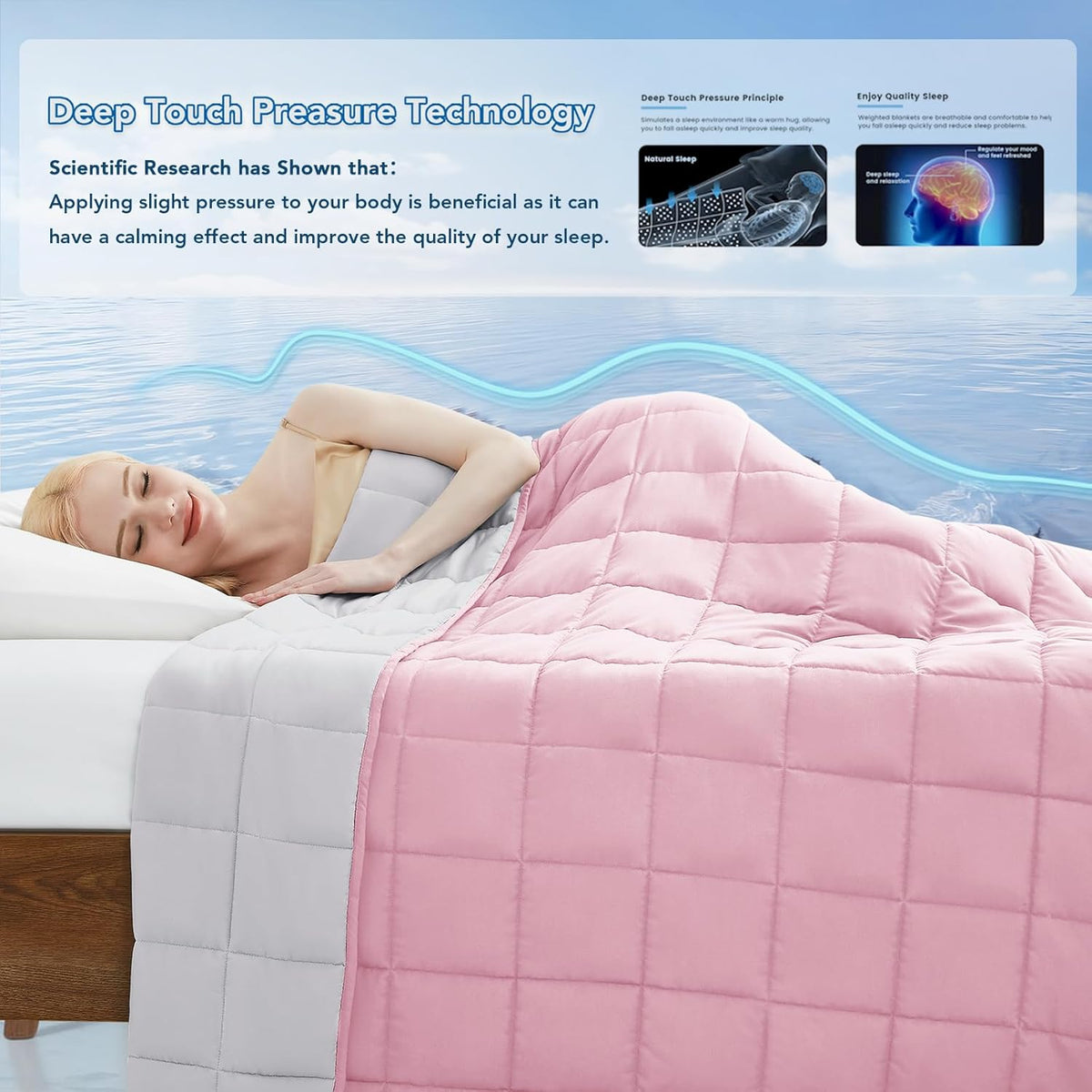 Confort douillet | Couverture lestée en microfibre rafraîchissante | Douceur toutes saisons pour une relaxation ultime