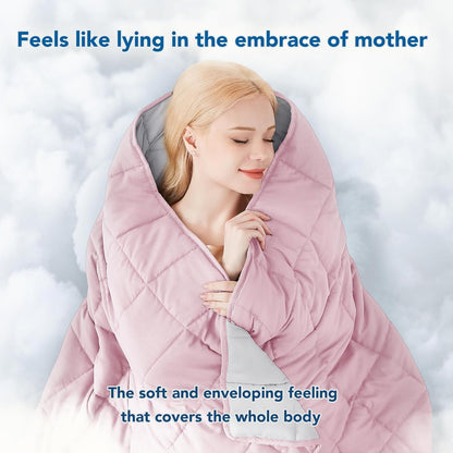 Confort douillet | Couverture lestée en microfibre rafraîchissante | Douceur toutes saisons pour une relaxation ultime