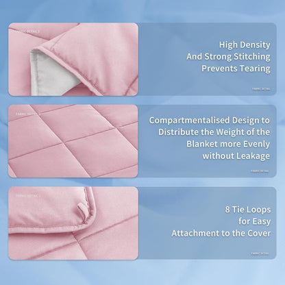 Confort douillet | Couverture lestée en microfibre rafraîchissante | Douceur toutes saisons pour une relaxation ultime