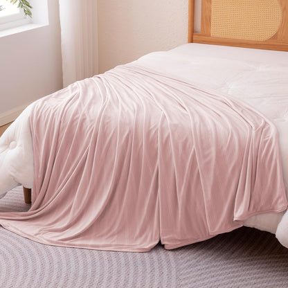 Confort rafraîchissant | Couverture légère réversible pour personnes ayant chaud la nuit | Jeté fin et doux pour lit et canapé