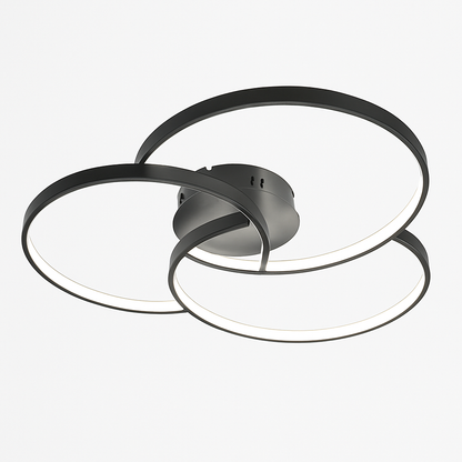 Three-Ring LED Ceiling Light Fixture Dimmable Contemporary Flush Mount for Kitchen Bedroom Living Room