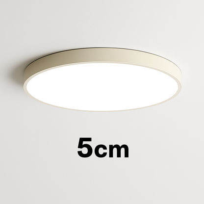 Flush Mount LED Ceiling Light with Frosted Glass Diffuser – Dimmable Round Fixture for Bedroom Kitchen Living Room – Iron Frame 9–24 Inch Mo