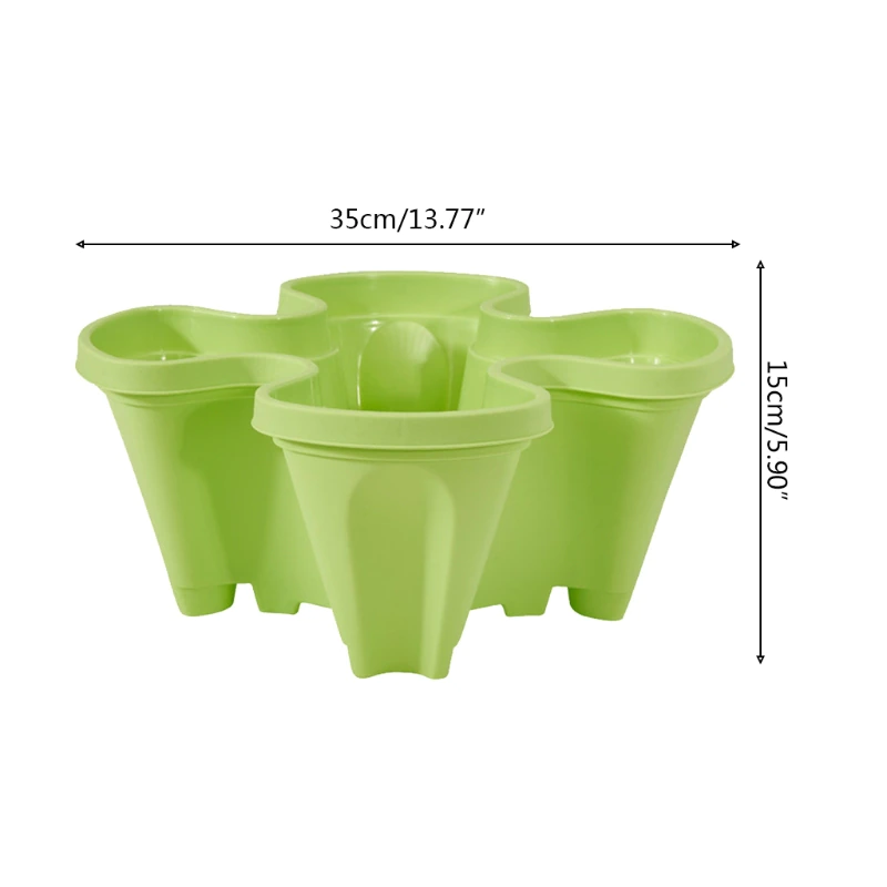 Vertical Stacking Planter Pots Tower for Herbs Strawberries Flowers Self-Watering Space-Saving Garden Container for Balcony Patio Indoor
