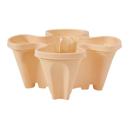 Vertical Stacking Planter Pots Tower for Herbs Strawberries Flowers Self-Watering Space-Saving Garden Container for Balcony Patio Indoor
