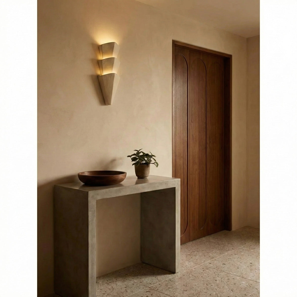 Applique murale en plâtre superposé, jusqu'à 22 po, éclairage indirect à lueur chaude pour chambre, couloir, salon, accent architectural moderne et minimaliste
