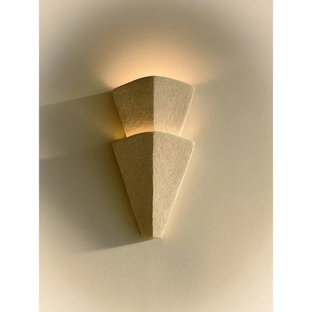 Applique murale en plâtre superposé, jusqu'à 22 po, éclairage indirect à lueur chaude pour chambre, couloir, salon, accent architectural moderne et minimaliste