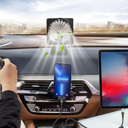 Portable Fan for Car | 12V USB Cooling Fan with 360° Adjustable Direction | Perfect for Comfortable Driving