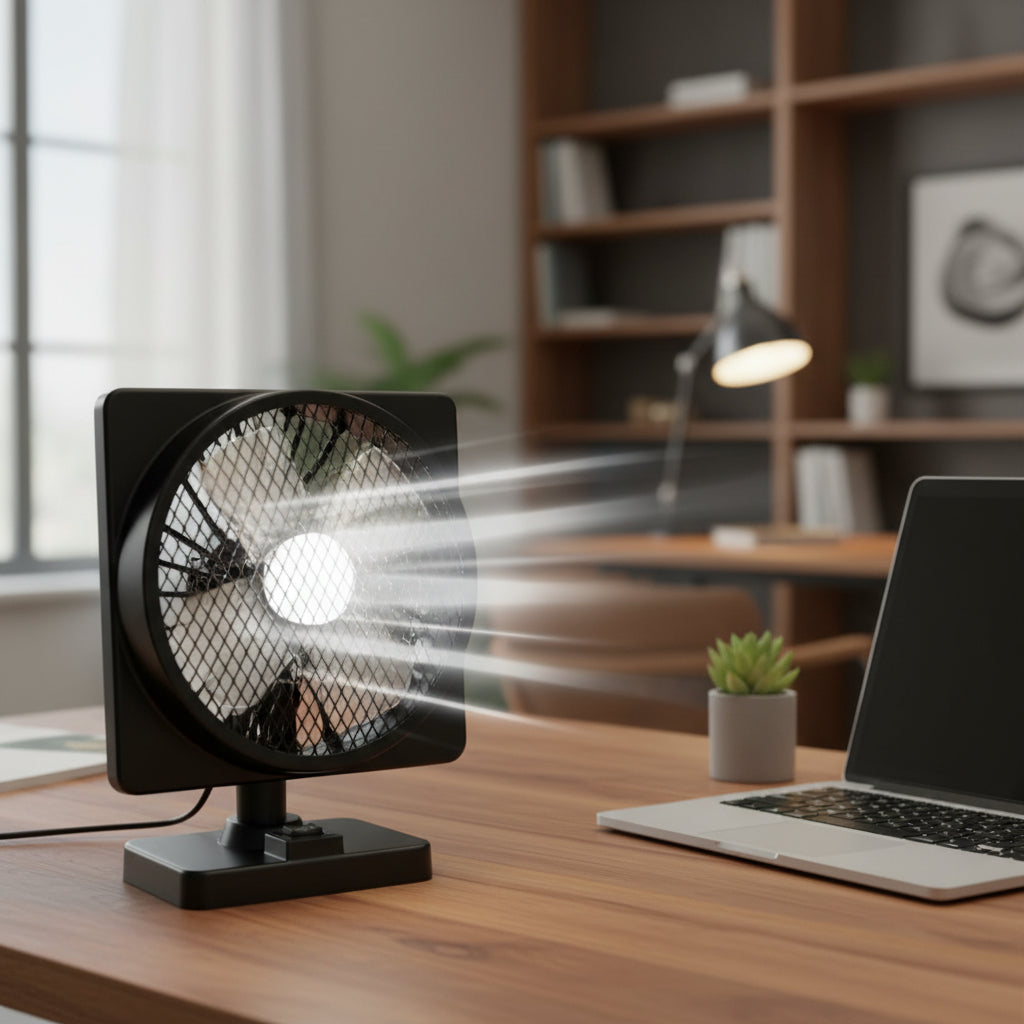 Ventilateur USB portable pour voiture | Solution de refroidissement 12V avec orientation réglable à 360° pour une conduite confortable