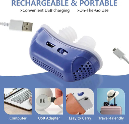 Compact Sleep Apnea Relief Device – Maskless Airway Support for Travel & Home Use | Portable Breathing Aid for Snoring & Sleep Quality