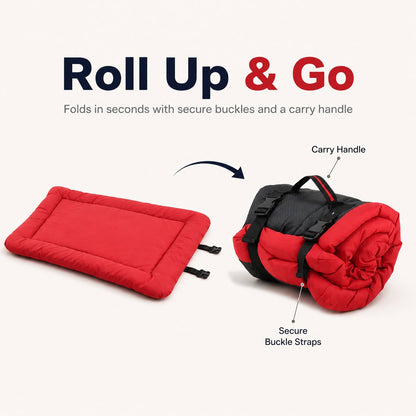 Ortekor Portable Outdoor Dog Bed for Camping &Car Travel - Roll-Up Mat for Clean, Comfortable Rest