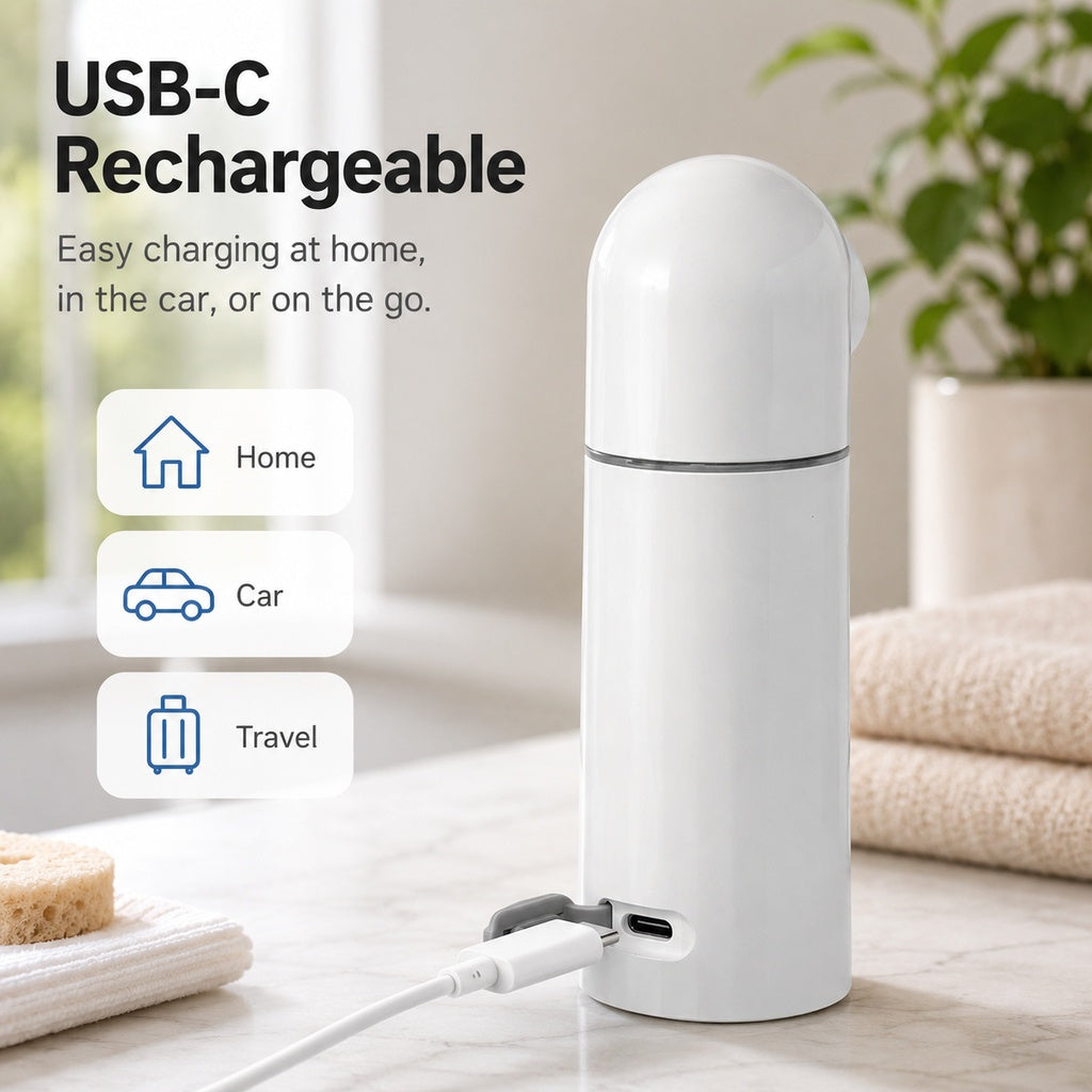 Ortekor Portable Pet Rinser for Muddy Paws After Walks - USB-C Rechargeable 2-Mode Dog & Cat Cleaning Sprayer