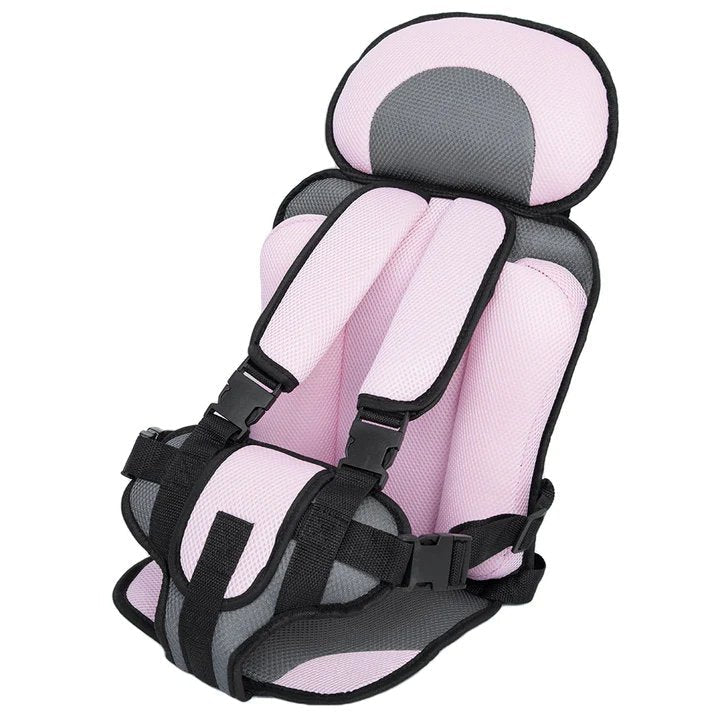 Adjustable Child Booster Seat Cushion for Toddlers & Kids – Portable Travel Safety Pad with Harness Straps for Strollers, Bikes &