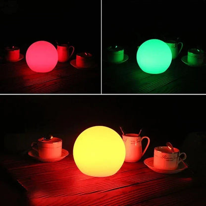 Lampe orbe LED rechargeable avec télécommande – Lumière d'ambiance 16 couleurs pour chambre, salon et bureau