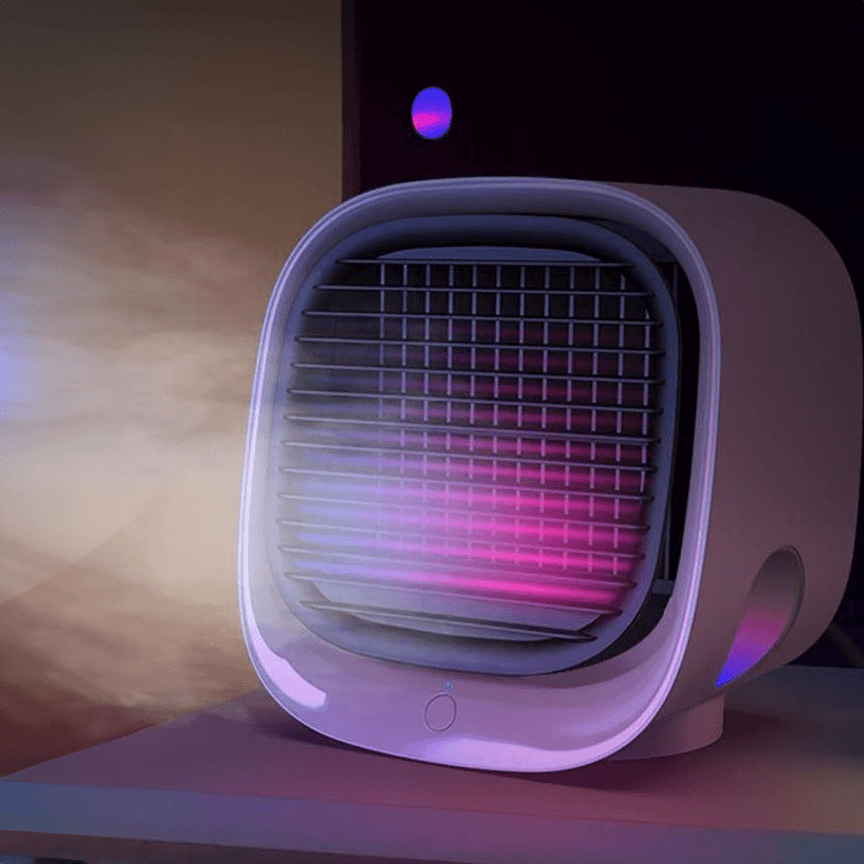 USB Personal Air Cooler with Humidifier & 3-Speed Fan for Desk, Car, Bedroom – Portable Evaporative Cooling Unit