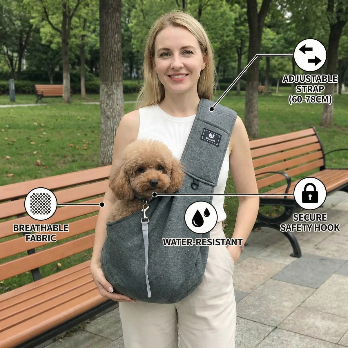Portable Dog Shoulder Backpack with Breathable Fabric | Ergonomic Design for Comfort and Security