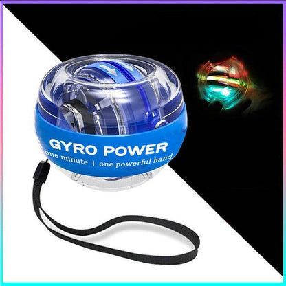 Gyroscopic Grip Strengthener with LED Light – Spin-Resistance Hand Exerciser for Forearm & Finger Conditioning, Rehab Training Tool