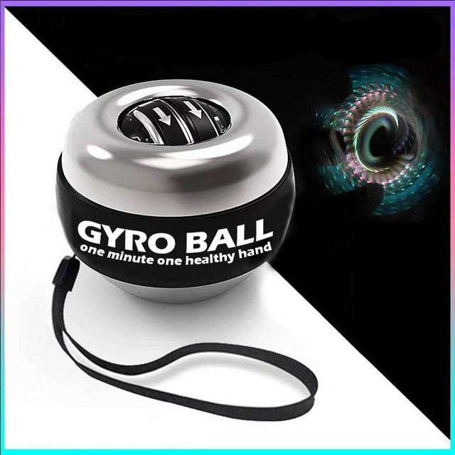 Gyroscopic Grip Strengthener with LED Light – Spin-Resistance Hand Exerciser for Forearm & Finger Conditioning, Rehab Training Tool