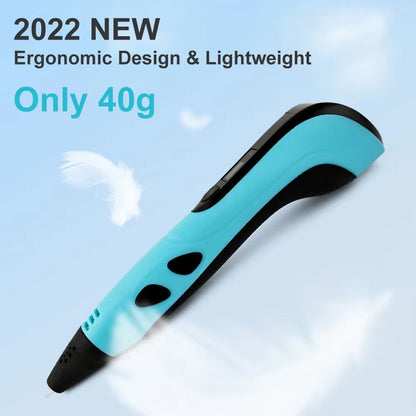 3D Drawing Pen for Kids – Three Speed Levels, Lightweight Design, LCD Monitor, Standard Filament Compatible