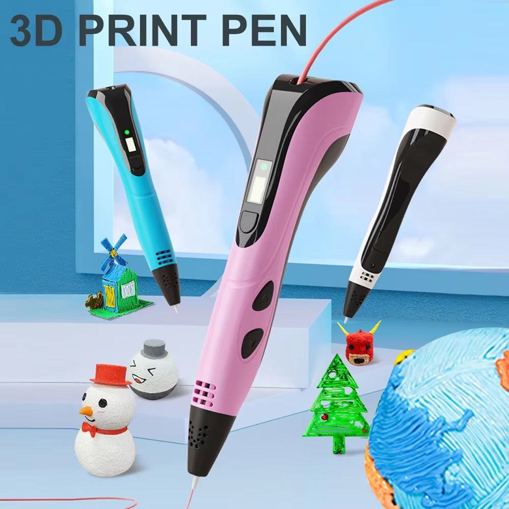3D Drawing Pen for Kids – Three Speed Levels, Lightweight Design, LCD Monitor, Standard Filament Compatible