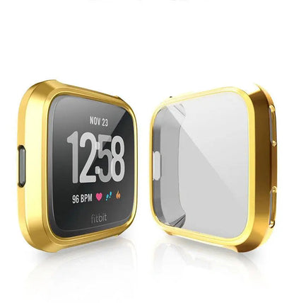 Snap-On Case & Screen Shield for Fitbit Versa 2 – Full-Body Edge Protection, Touch-Friendly Clear TPU Cover