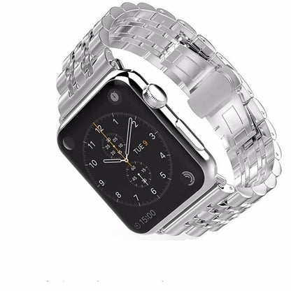 Metal Band and Protective Case Bundle for 38-44mm Apple Watch
