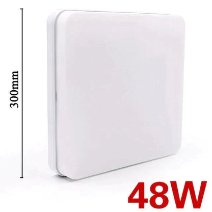 Low-Profile Square Flush-Mount LED Ceiling Light – Slim ABS Panel for Kitchen, Bedroom, Hallway & Office – 18W to 48W – Warm or Cool White