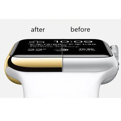Full-Coverage Apple Watch Case + Screen Guard – Polycarbonate Shell, Tempered Glass Display Protector, Precision-Fit Series 5 40mm/44mm