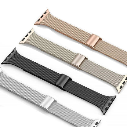 Adjustable Stainless Steel Link Bracelet for Apple Watch – Magnetic Clasp, Multiple Size Options
